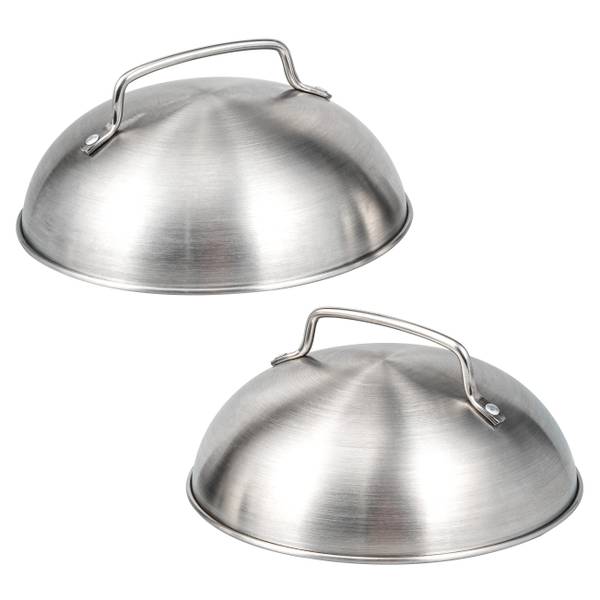 Burgerhaube 14183 2er-Set Silber - Metall - 18 x 9 x 18 cm