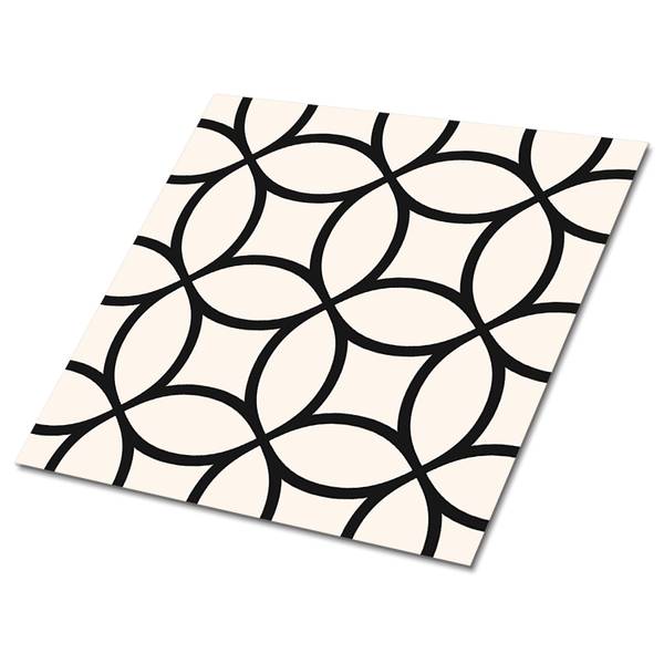 Selbstklebende Fliesen (9 St.) Geometric Schwarz - Polyester PVC - 30 x 30 x 0 cm