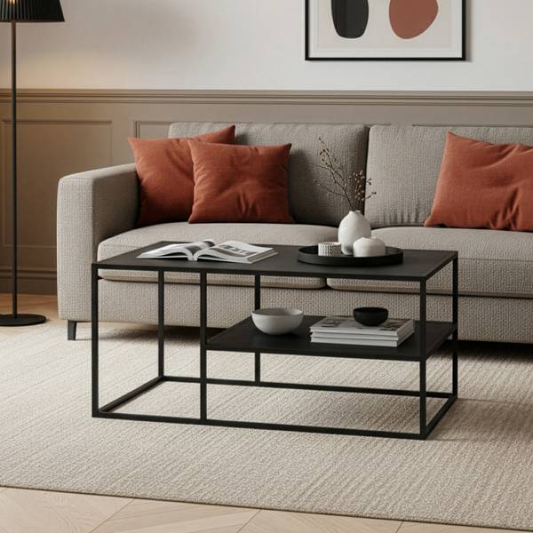Couchtisch Solund Schwarz - 90 x 45 x 60 cm