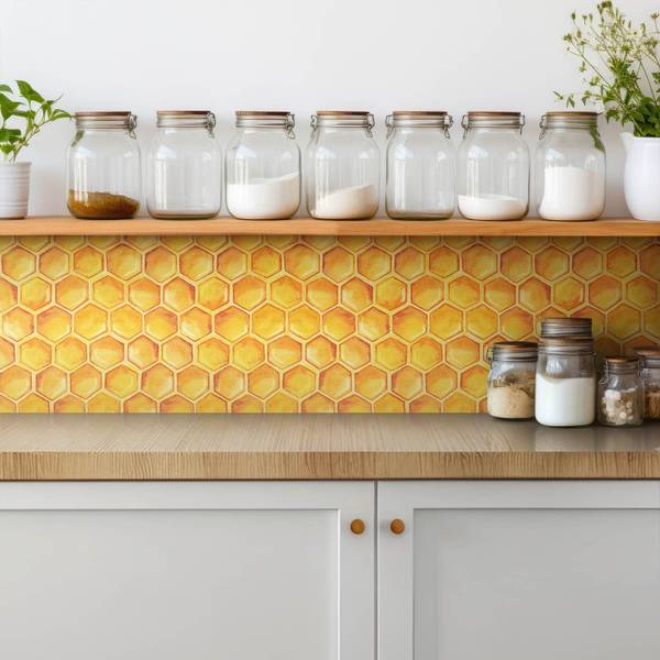 Zelfklevende Tegels Favus set van 9 30 x 30 cm