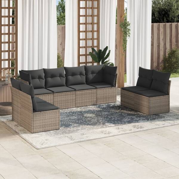 Garten-Lounge-Set 3034227-1 8-teilig Grau