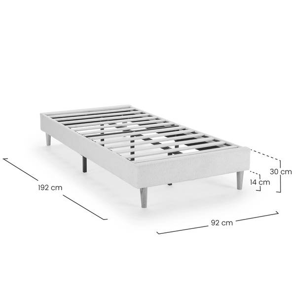 Base rembourrée Niebla 92 x 192 cm