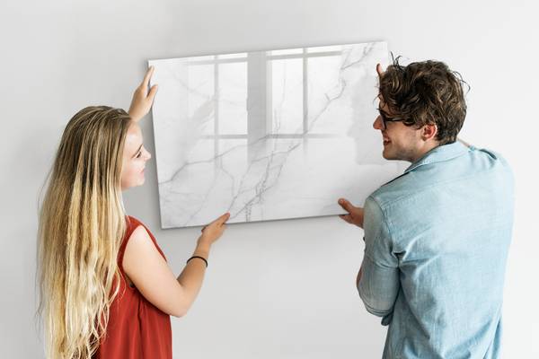 Magnettafel Calacatta 100 x 70 cm