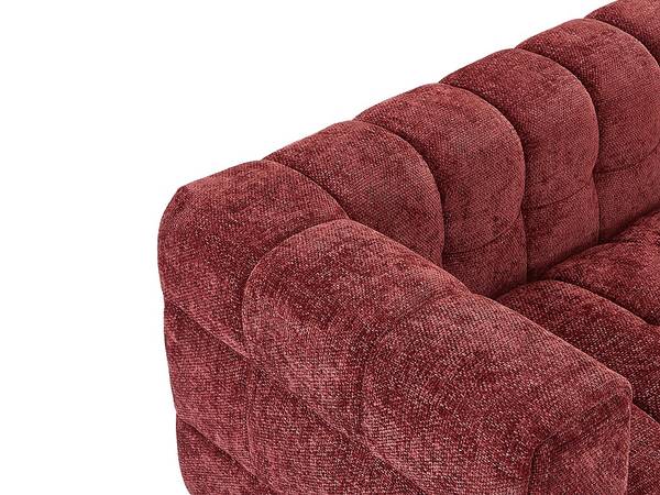 Sofa ohne Schlafmöglichkeit LERICI Rot - Textil - 213 x 72 x 89 cm
