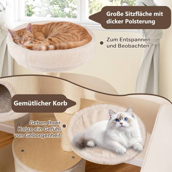 Kratzbaum BH32575ZMDE Braun - Holzwerkstoff - 58 x 152 x 58 cm