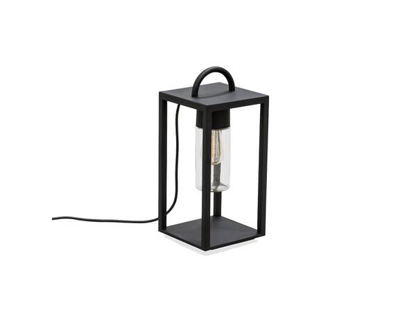 LED Bodenlaterne Außen, Höhe 45,5cm Schwarz - Stahl - 20 x 45 x 20 cm