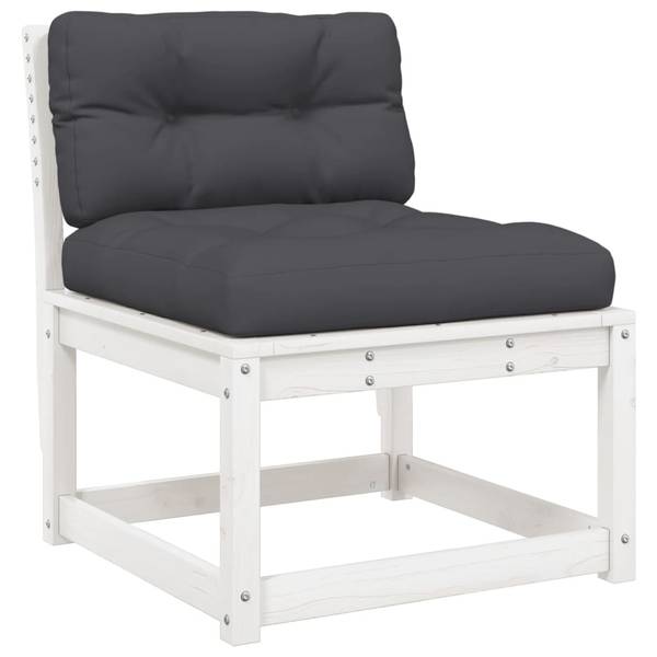 Garten-Lounge-Set 3034115-2 (5-teilig) Weiß - Polyester - Kiefer - 63 x 78 x 73 cm