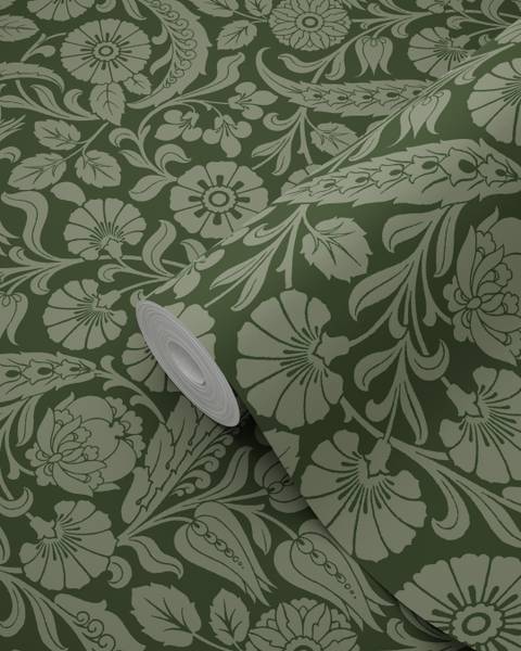 Tapete 139787 Grün - Fleece - 53 x 1005 x 53 cm