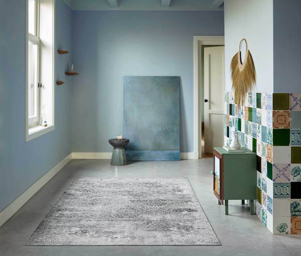 Kurzflorteppich Grace Grau - 120 x 170 cm