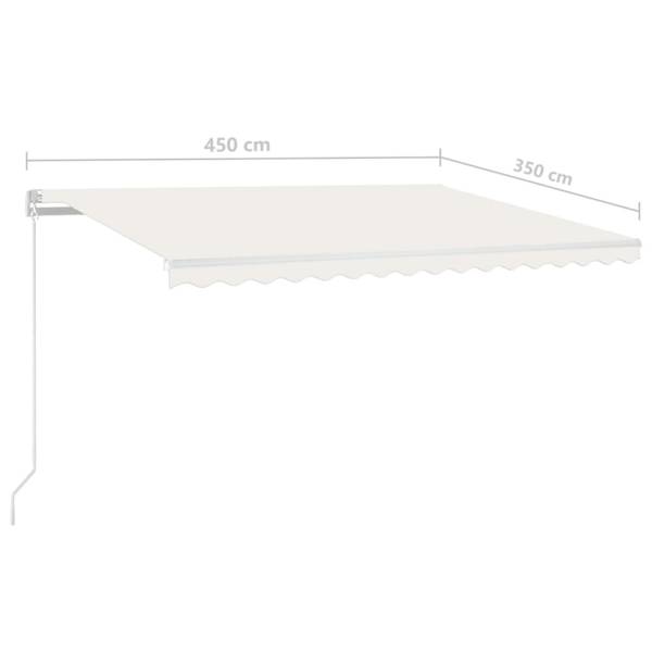 Auvent rétractable 3006539-1 Blanc - Polyester - Aluminium - 350 x 1 x 450 cm
