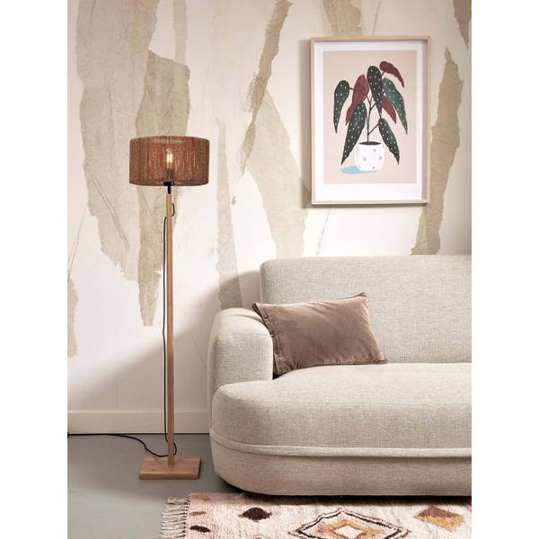 Lampadaire Iguazu Marron - Tissu - 15 x 126 x 15 cm