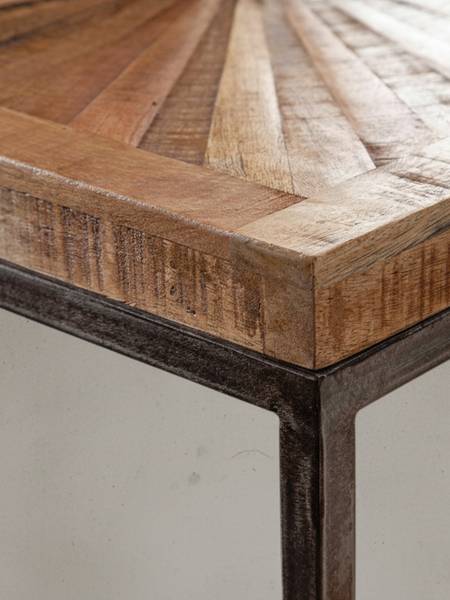 Couchtisch SALUZZO mit Ablagefläche Braun - Mango - 55 x 40 x 55 cm