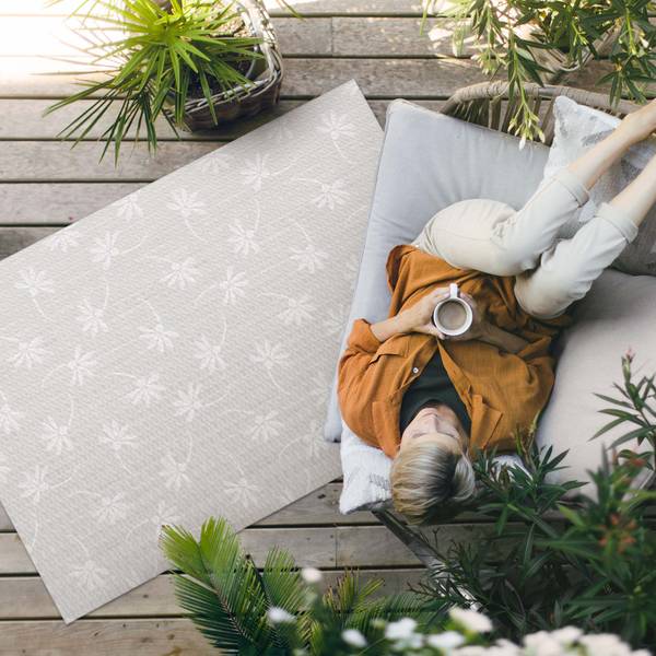 Outdoorteppich Zarte Blumen 33450 60 x 90 cm