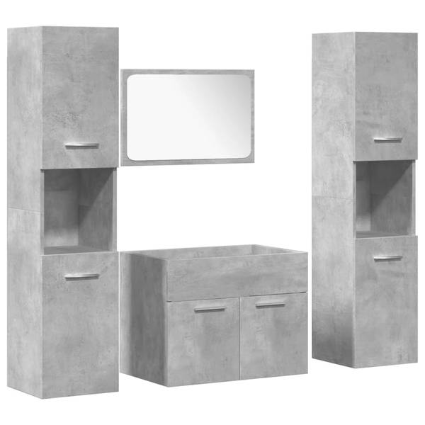 Badkamermeubelset 3007822-2 Set van 4 betonnen look - Breedte: 60 cm