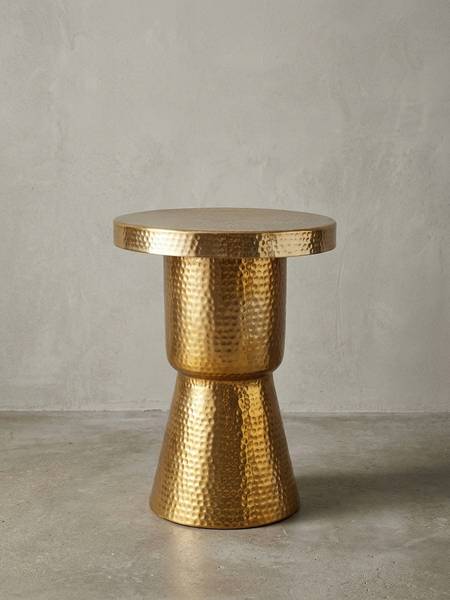 Beistelltisch ENNS Gold - Aluminium - 43 x 59 x 43 cm