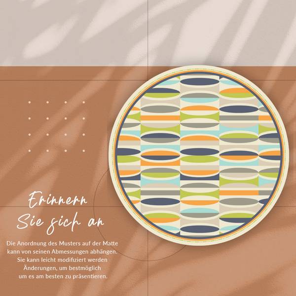 Teppich Geometrische Ovale 50 x 50 cm