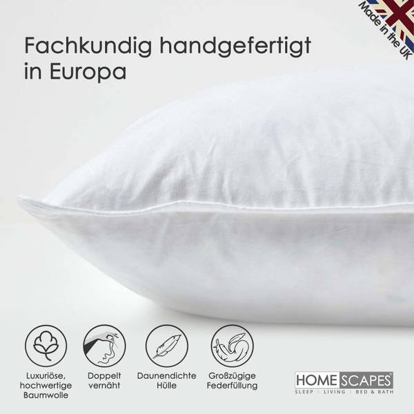 Kissenfüllung 2er-Set Federn 55 x 10 x 55 cm