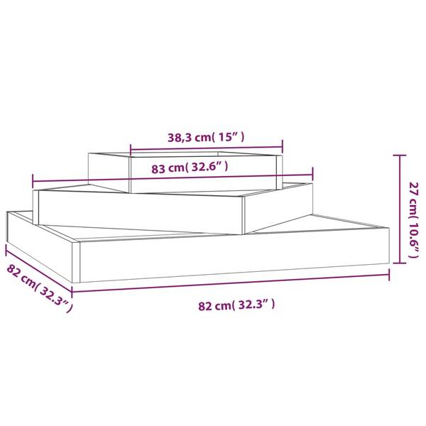 Plantenbak 3028154 grenenhout