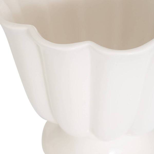 Übertopf FLDR Weiß - Stein - 25 x 24 x 25 cm