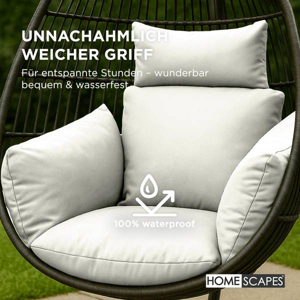 Hängesessel Kissen SF2324 Grau - Polyester - 110 x 15 x 112 cm