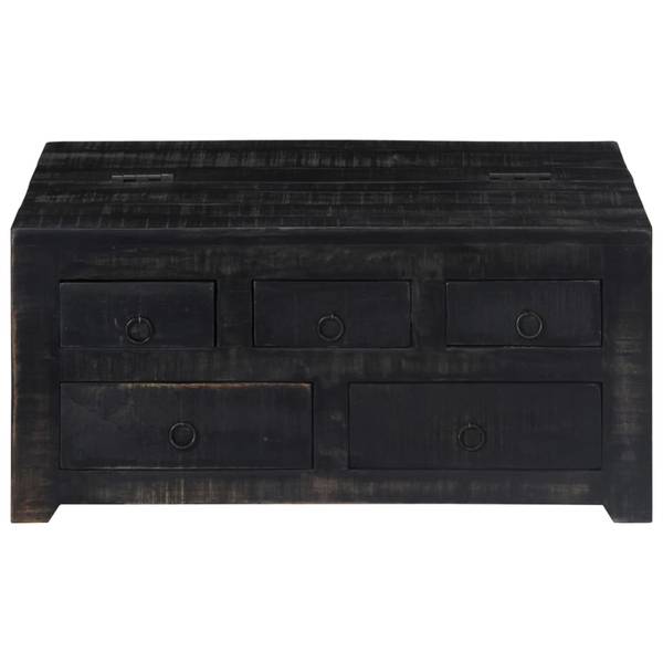 Couchtisch M603386 Schwarz - Massivholz - 20 x 30 x 65 cm