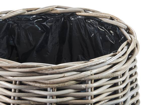 Pflanzkorb FIORA35 Grau - Rattan - 35 x 33 x 35 cm