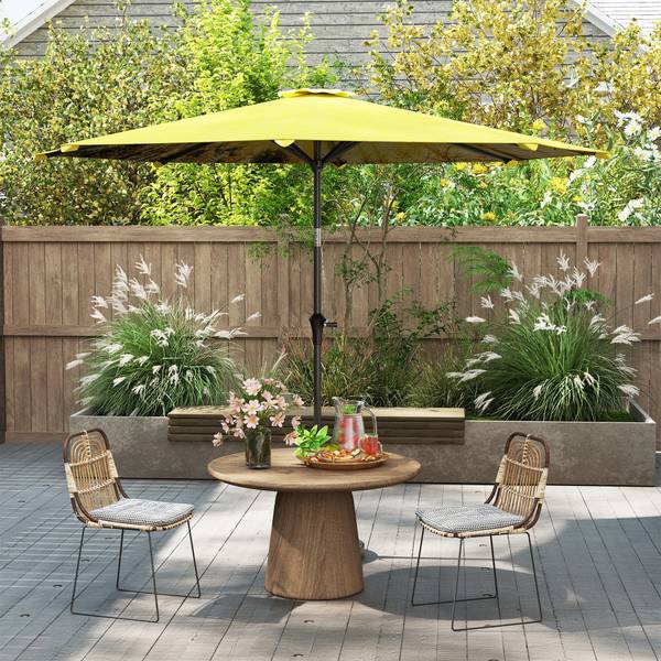 Sonnenschirm 84D-383V00YL Gelb - Textil - 294 x 247 x 294 cm