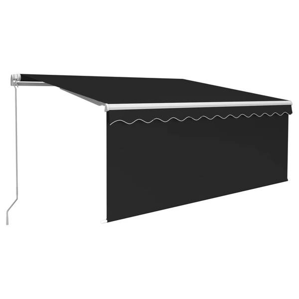 Auvent rétractable 3014349 Gris - Polyester - Aluminium - 350 x 250 x 1 cm