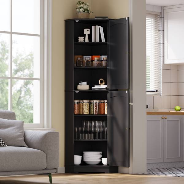 Küchenschrank ECKBAHEI241 Ⅵ Schwarz - Holzwerkstoff - 42 x 166 x 42 cm