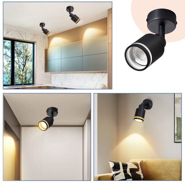 Deckenlampe Xylo Schwarz - 6 x 16 x 6 cm - Flammenanzahl: 1