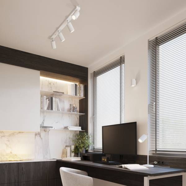 Schreibtischlampe Karbon LED 4000K Weiß