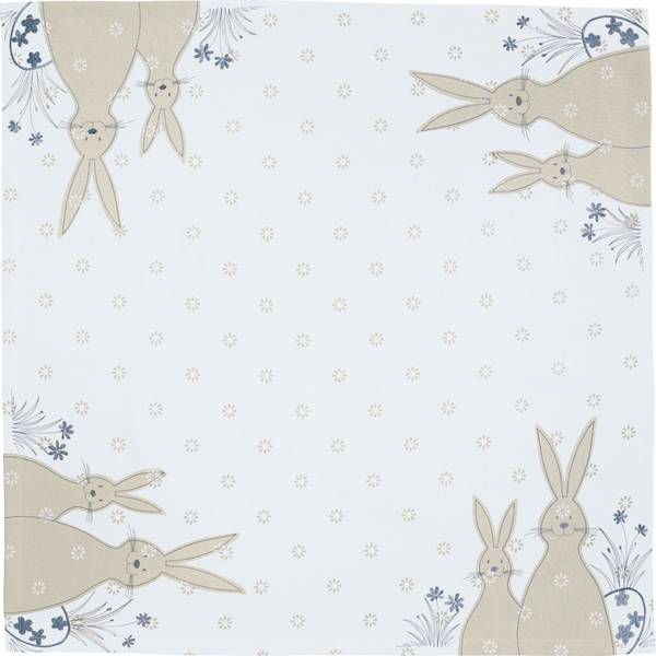 Mitteldecke Weiß - Textil - 85 x 1 x 85 cm