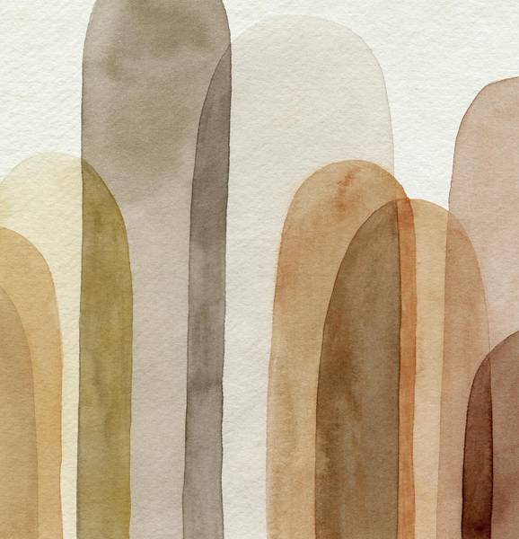 Grafische Tapetebögen in terraakotta Beige - Papier - 260 x 270 x 1350 cm