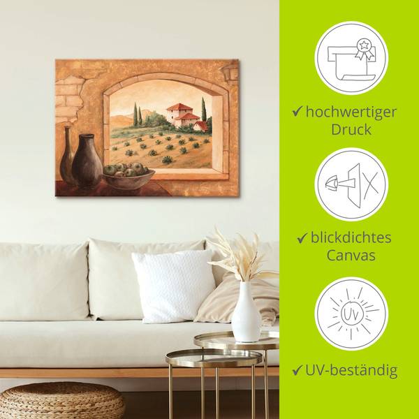 Leinwandbild Toskana 80 x 60 cm