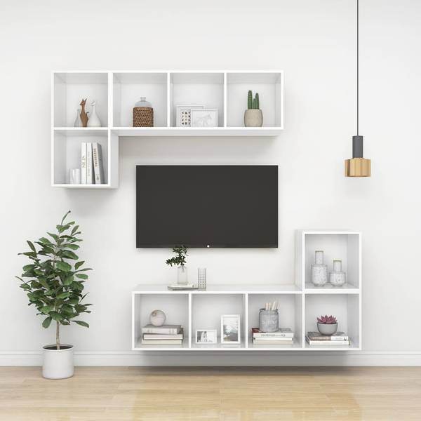 Tv-kast 3007906 wit - Hoogte: 107 cm