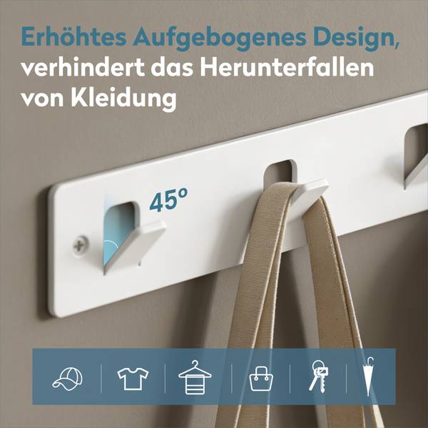 Garderobenhaken Stalo-14 Weiß