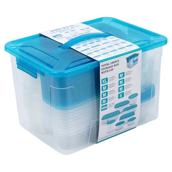 Lebensmittelbehälter 50er Set Kunststoff - 23 x 21 x 32 cm