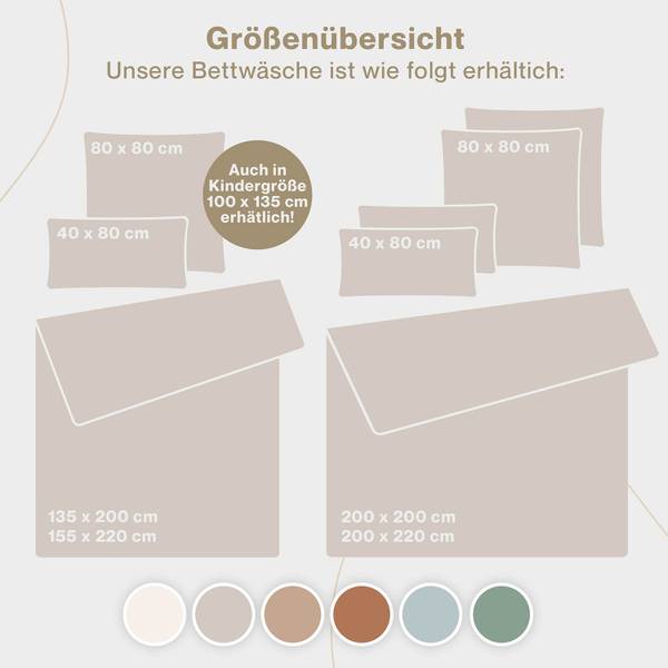 Musselin Bettwäsche Vili 3er Set Grau - 200 x 40 cm