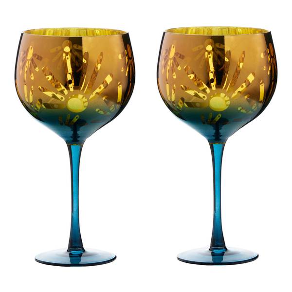 Gin-Gläsern Fiesta 2er-Set Glas - 24 x 22 x 12 cm