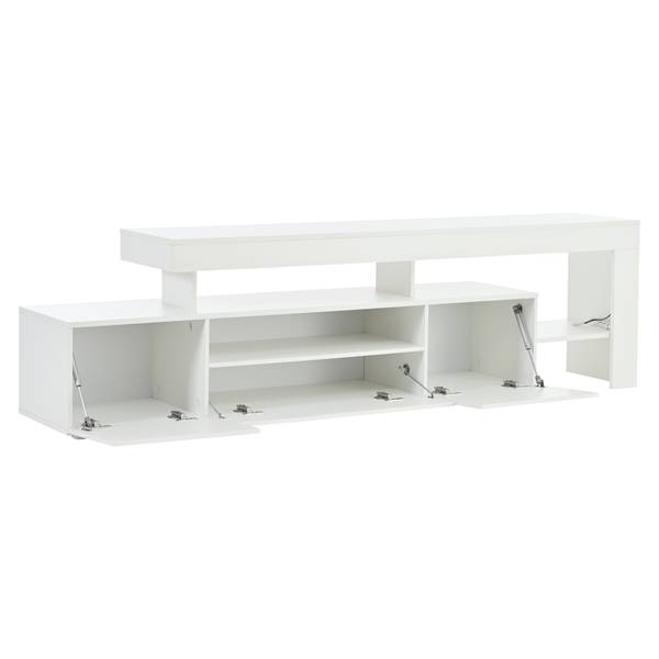 Meuble TV Endymion Ⅱ Blanc - Bois manufacturé - 37 x 53 x 192 cm