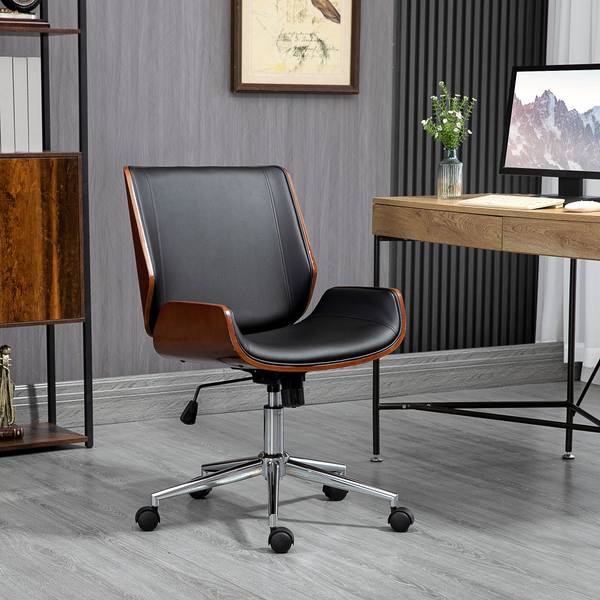 Bureaustoel 921-607V00BK bruin - kunstleer - 60 x 96 x 53 cm