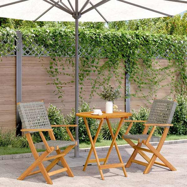 Garten-Essgruppe 3038331-1 3-teilig Grau - 70 x 70 cm