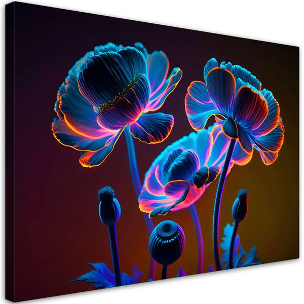 Tableau déco fleurs nature 100 x 70 cm