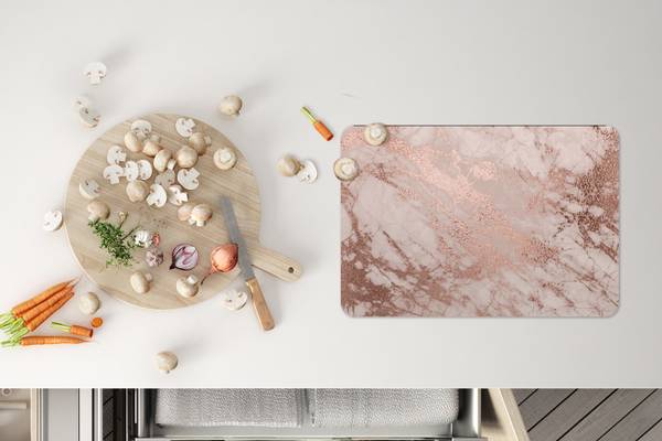 PLATZSETS Marmor 6er-Set Gold - Vinyl - 45 x 30 x 1 cm