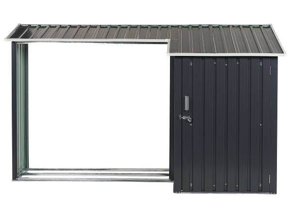 Abri de jardin AOSTA Gris - Métal - 270 x 158 x 105 cm