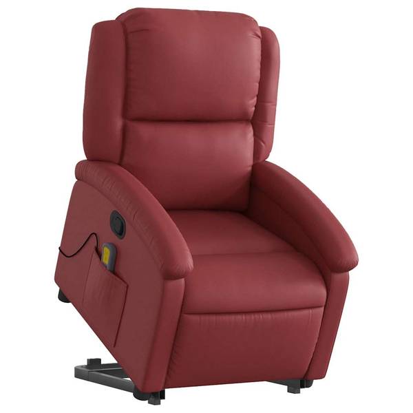 Fauteuil inclinable de massage 3032379-2 Rouge - Brun rouge
