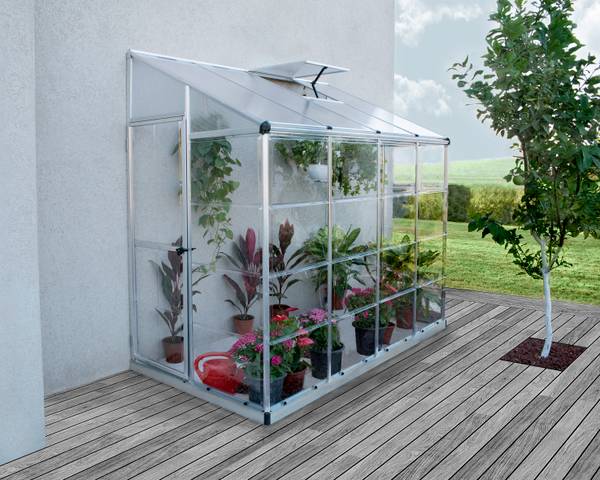 Minigewächshaus Lean To 124 x 225 x 244 cm