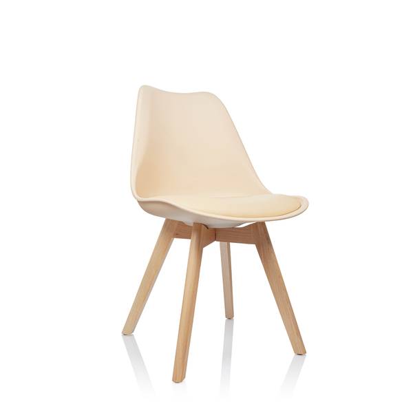 Schalenstuhl SCANDI 4 4er Set Beige