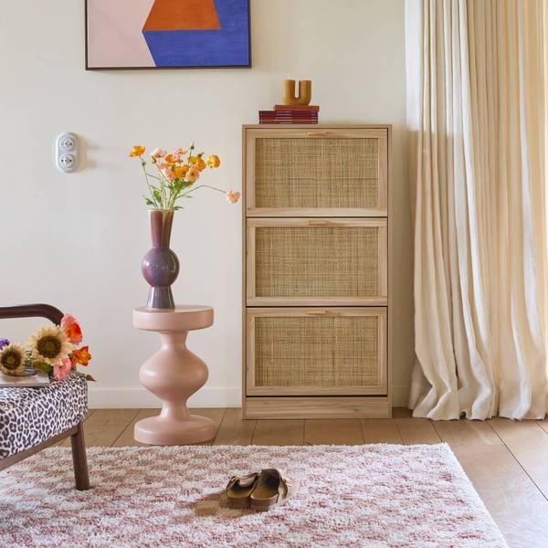 Schuhregal Camargue Beige - Holz teilmassiv - 24 x 118 x 60 cm