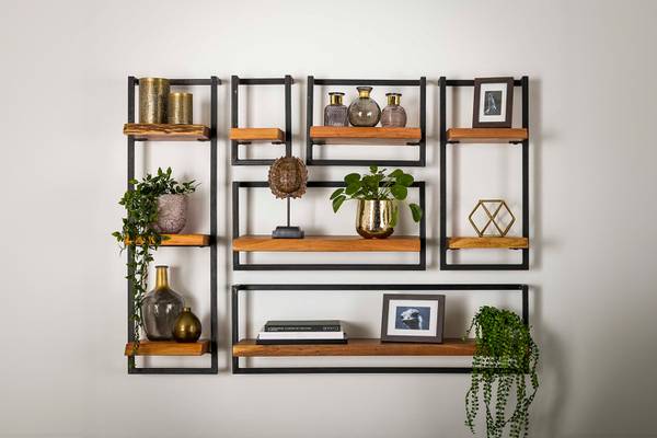 Wandregal ERGEA  Braun - Massivholz - 30 x 65 x 25 cm